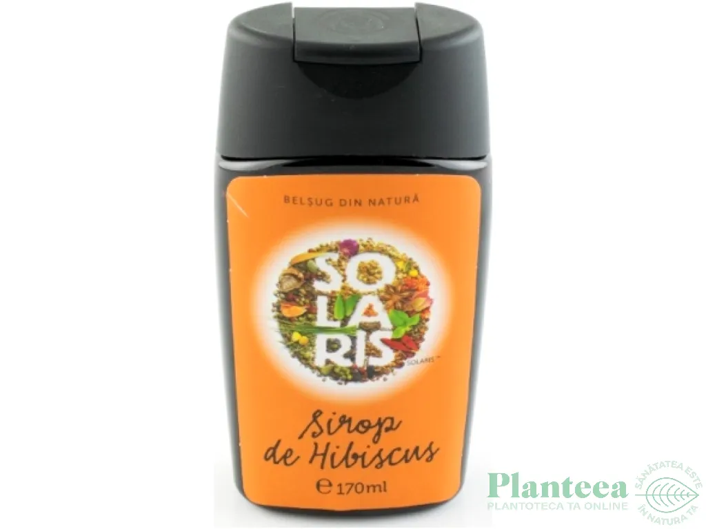 Indulcitor sirop agave hibiscus 170ml - SOLARIS