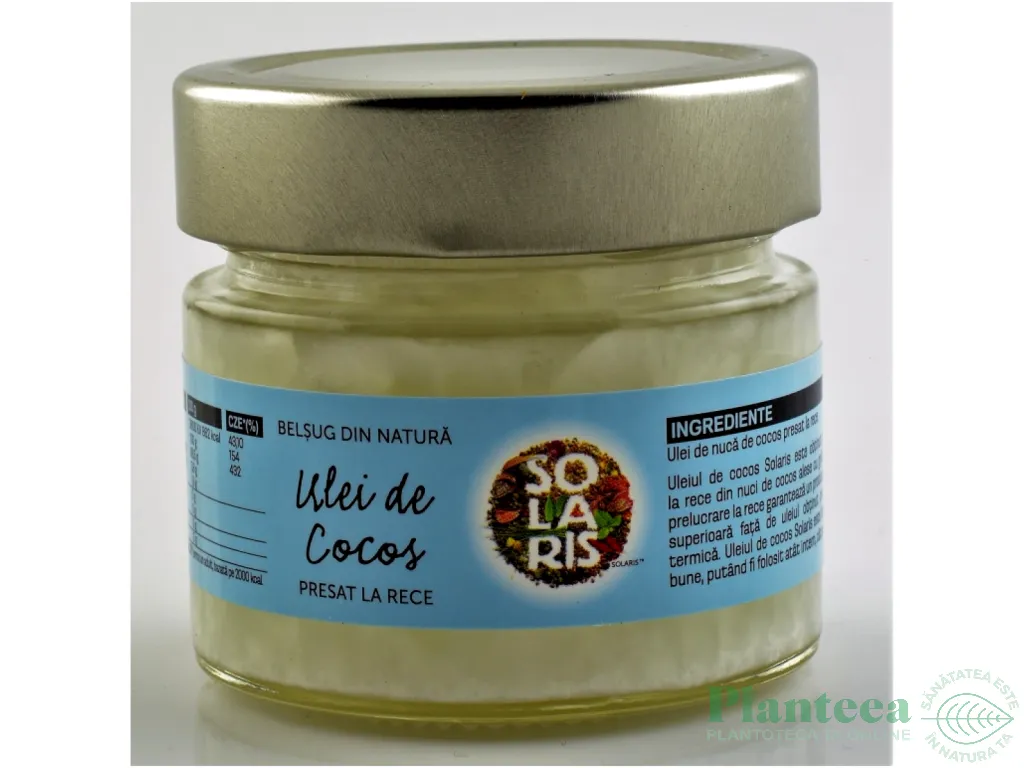 Ulei cocos presat rece 150ml - SOLARIS