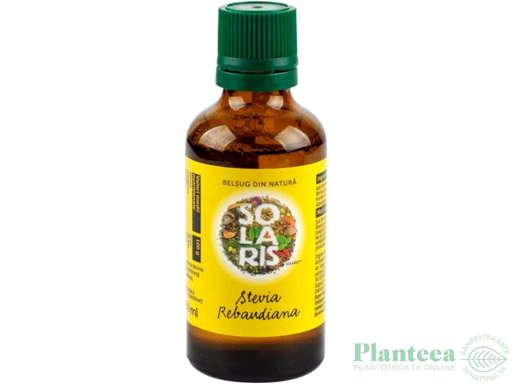 Indulcitor lichid stevia rebaudiana 50ml - SOLARIS