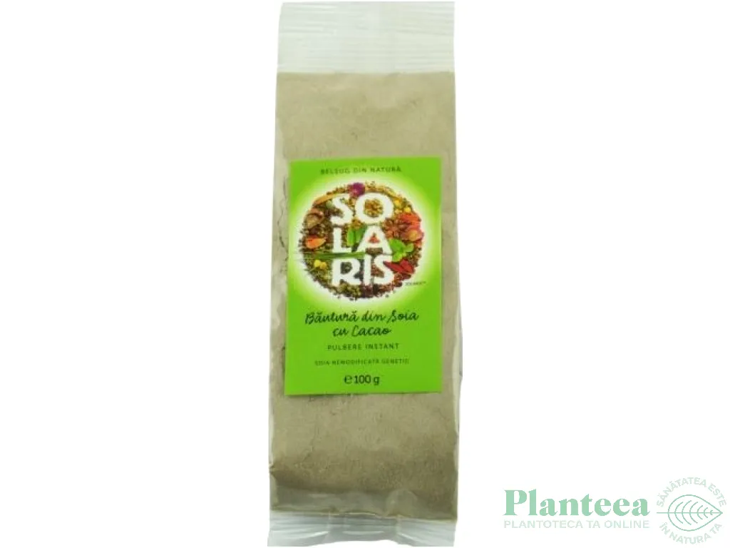 Lapte praf soia integrala cacao 100g - SOLARIS