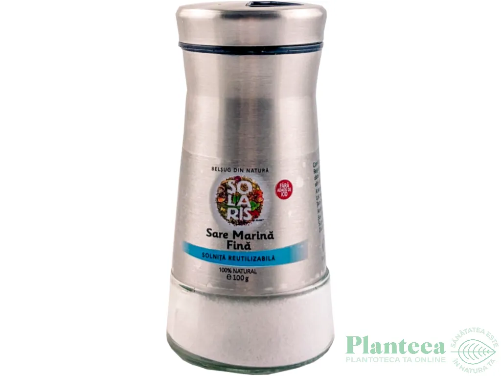 Sare marina fina solnita reutilizabila 100g - SOLARIS
