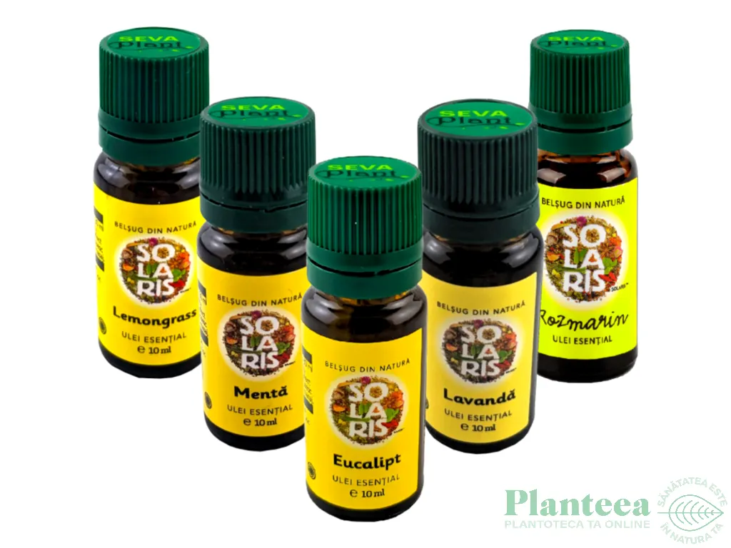 Kit 5 uleiuri esentiale de baza 5x10ml - SOLARIS