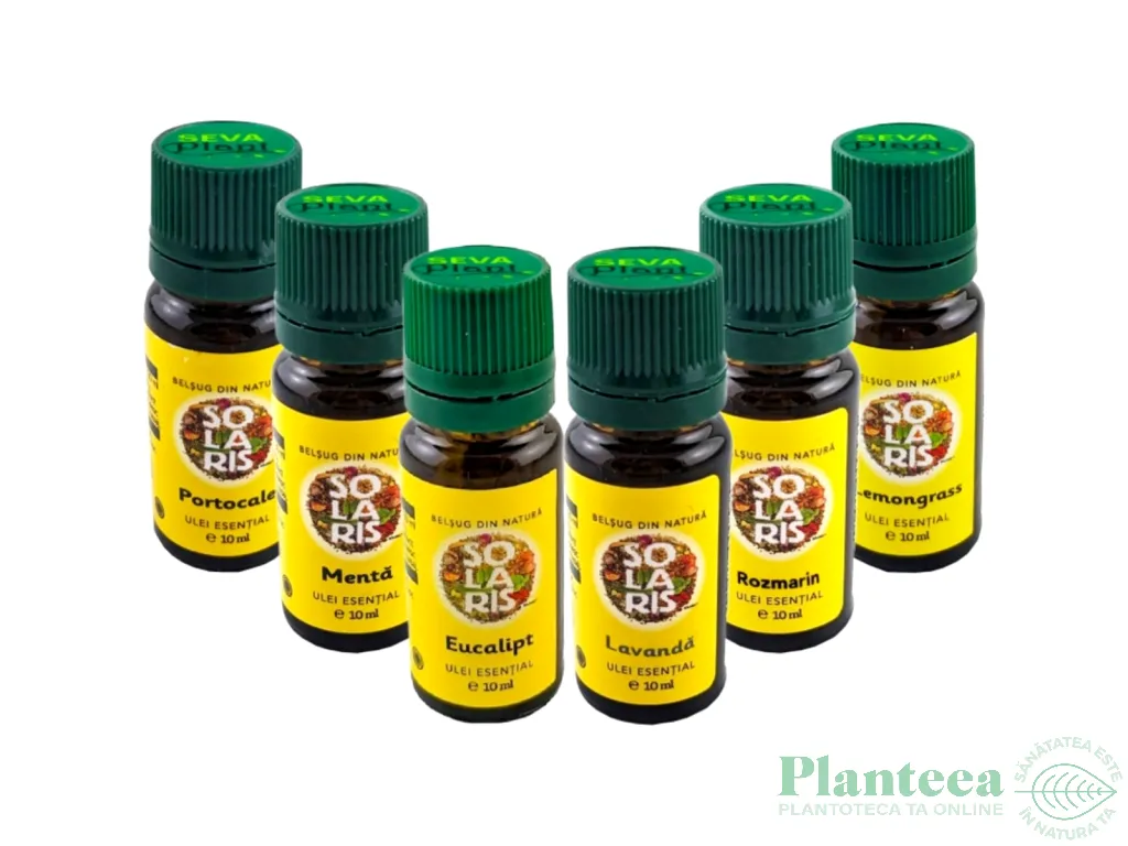 Kit 6 uleiuri esentiale de baza 6x10ml - SOLARIS