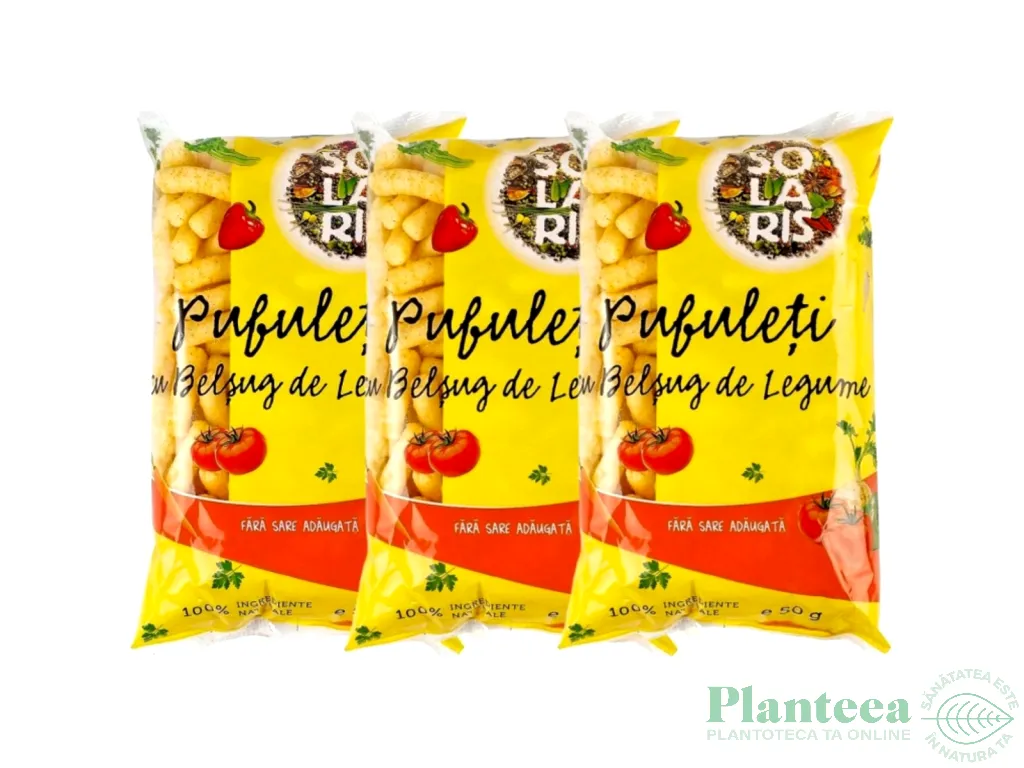 Set Pufuleti porumb belsug legume fara sare 3x50g - SOLARIS
