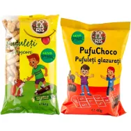 Pachet Pufuleti porumb dulci [roscove+choco] 2buc 90g - SOLARIS
