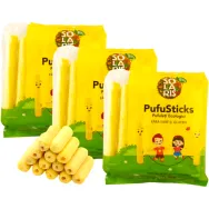 Set Pufuleti porumb fara sare fara gluten PufuSticks eco 3x60g - SOLARIS