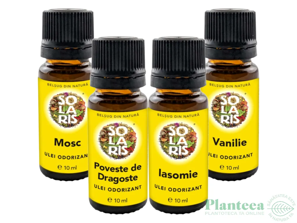 Kit 4 uleiuri odorizante Aromele Iubirii 4x10ml - SOLARIS