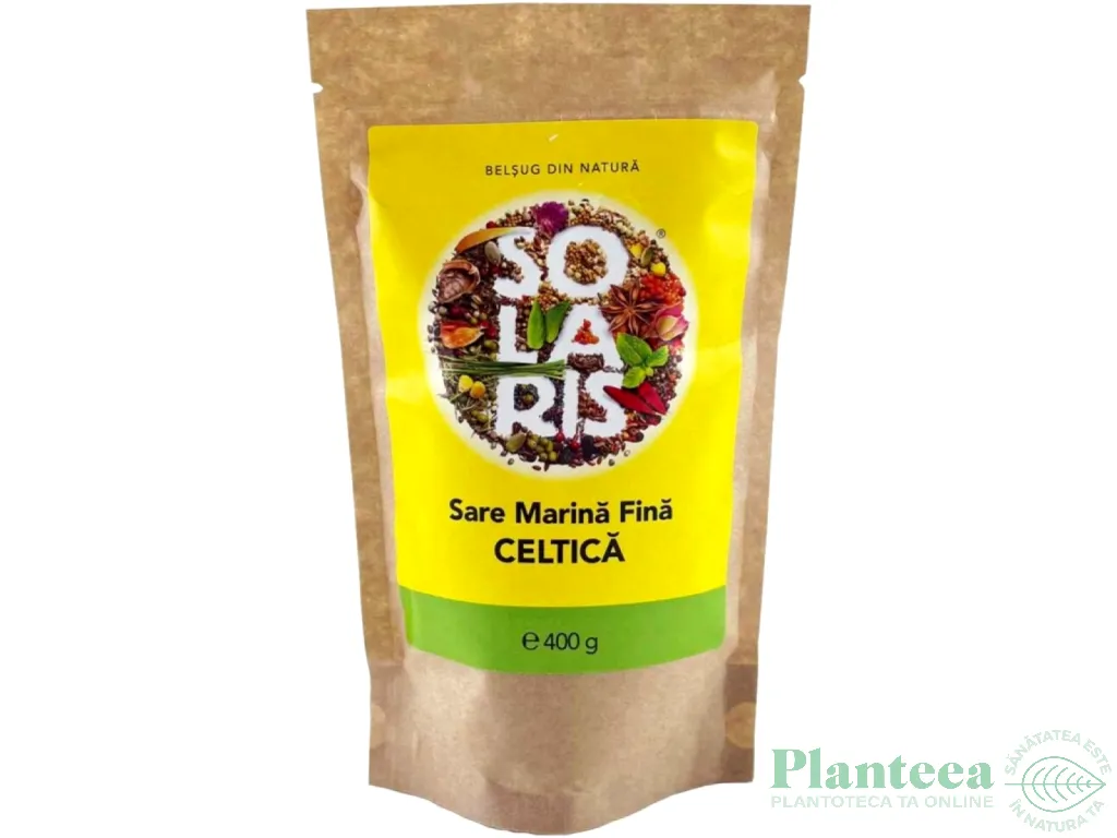 Sare mare fina celtica neiodata 400g - SOLARIS