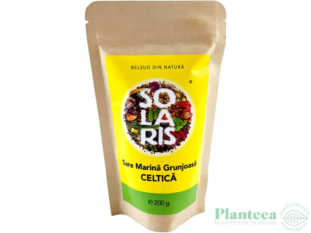 Sare mare grunjoasa celtica neiodata 200g - SOLARIS