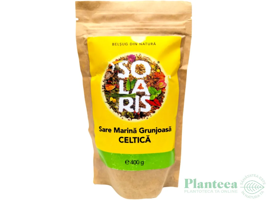 Sare mare grunjoasa celtica neiodata 400g - SOLARIS