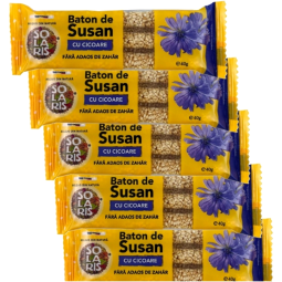 Set Batoane susan cicoare fara zahar 5x40g - SOLARIS