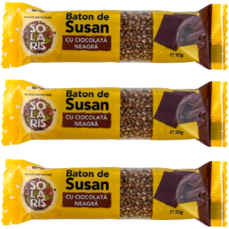 Set Batoane susan ciocolata neagra 3x30g - SOLARIS