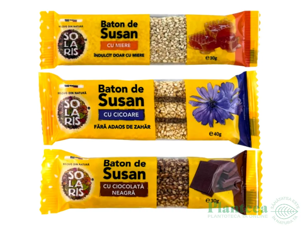 Pachet Batoane susan [miere+ciocolata+cicoare] 3buc 100g - SOLARIS