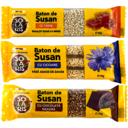 Pachet Batoane susan [miere+ciocolata+cicoare] 3buc 100g - SOLARIS