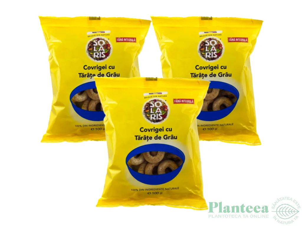 Set Covrigei integrali tarate grau 3x100g - SOLARIS