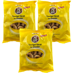 Set Covrigei integrali sarati ghimbir 3x100g - SOLARIS