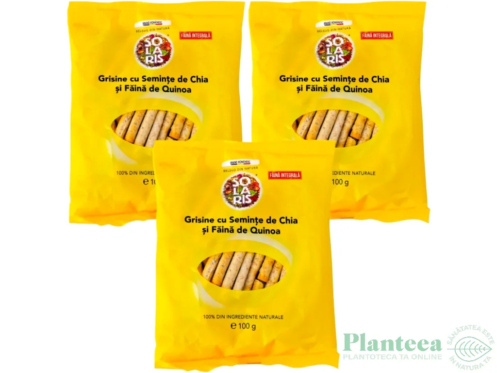 Set Grisine integrale seminte chia quinoa 3x100g - SOLARIS
