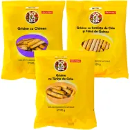 Set Grisine integrale [chimen+chia quinoa+tarate grau] 3x100g - SOLARIS