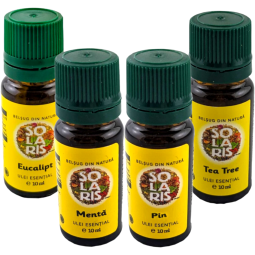 Kit 4 uleiuri esentiale Spa & Sauna 4x10ml - SOLARIS