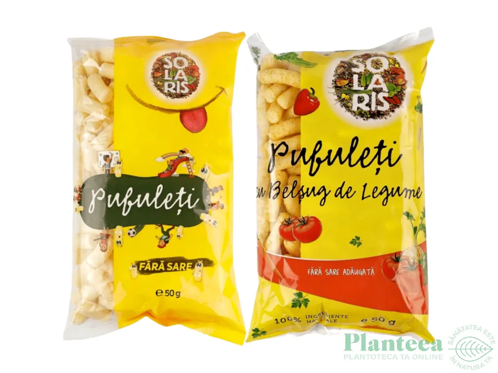 Set Pufuleti porumb fara sare [simpli+belsug legume] 2x50g - SOLARIS