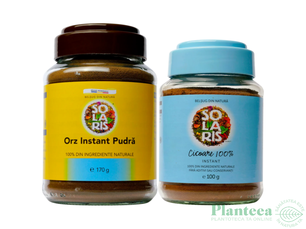 Pachet Cafelute duo instant [Cicoare 100g + Orz 170g] 2b - SOLARIS