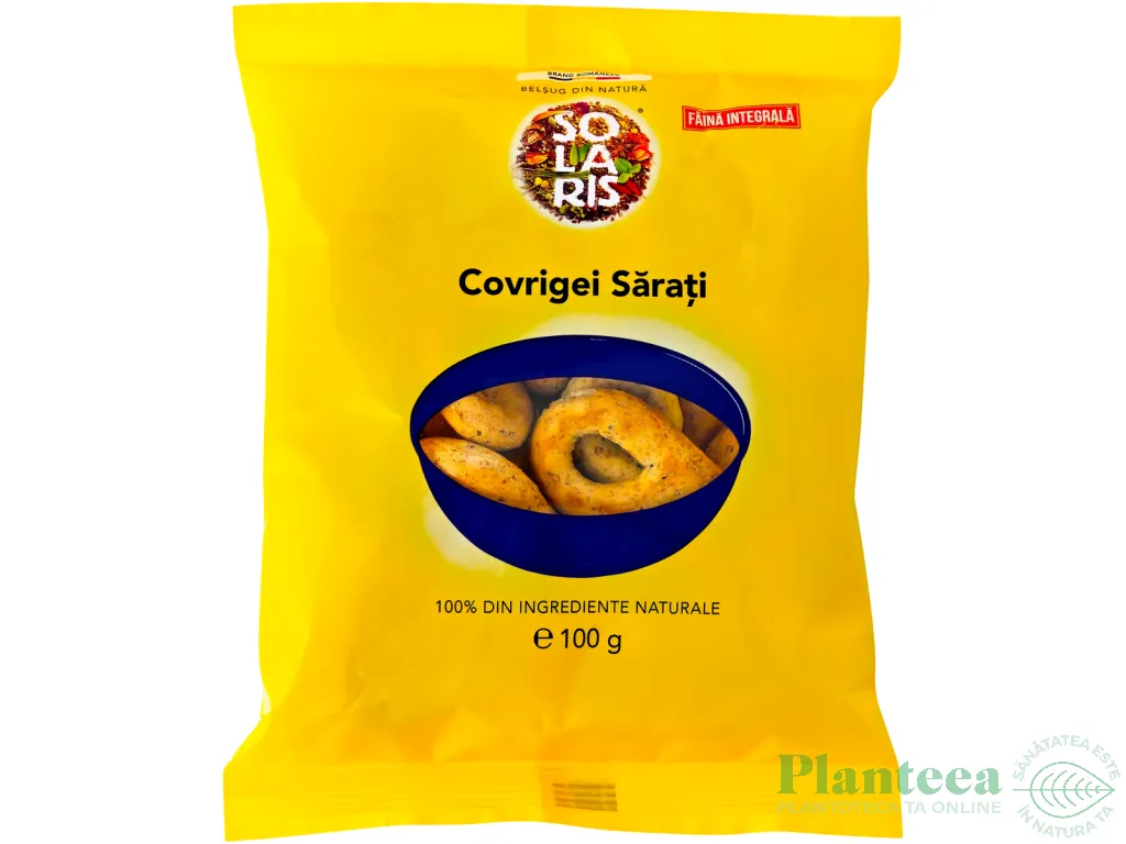 Covrigei integrali sarati simpli 100g - SOLARIS