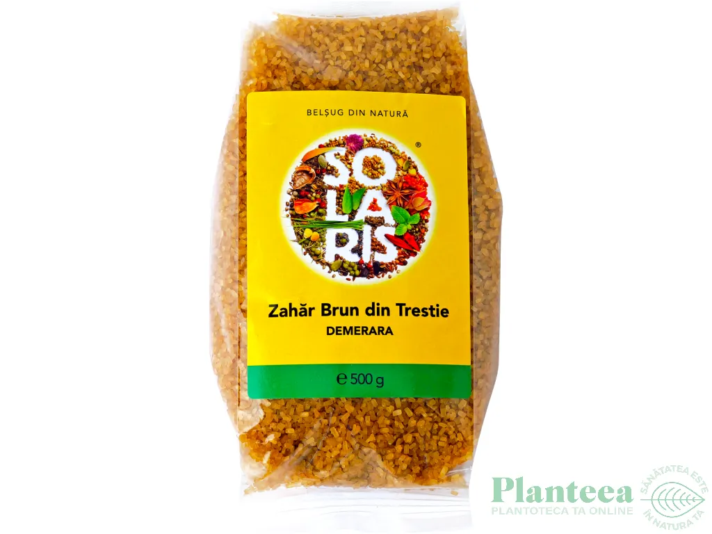 Zahar brut trestie nerafinat Demerara 500g - SOLARIS