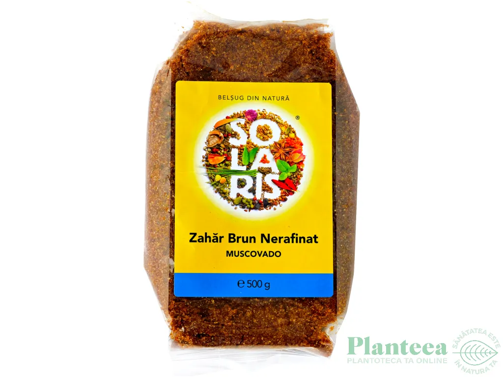 Zahar brut trestie nerafinat Muscovado 500g - SOLARIS
