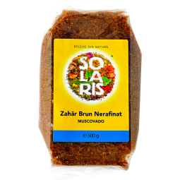 Zahar brut trestie nerafinat Muscovado 500g - SOLARIS