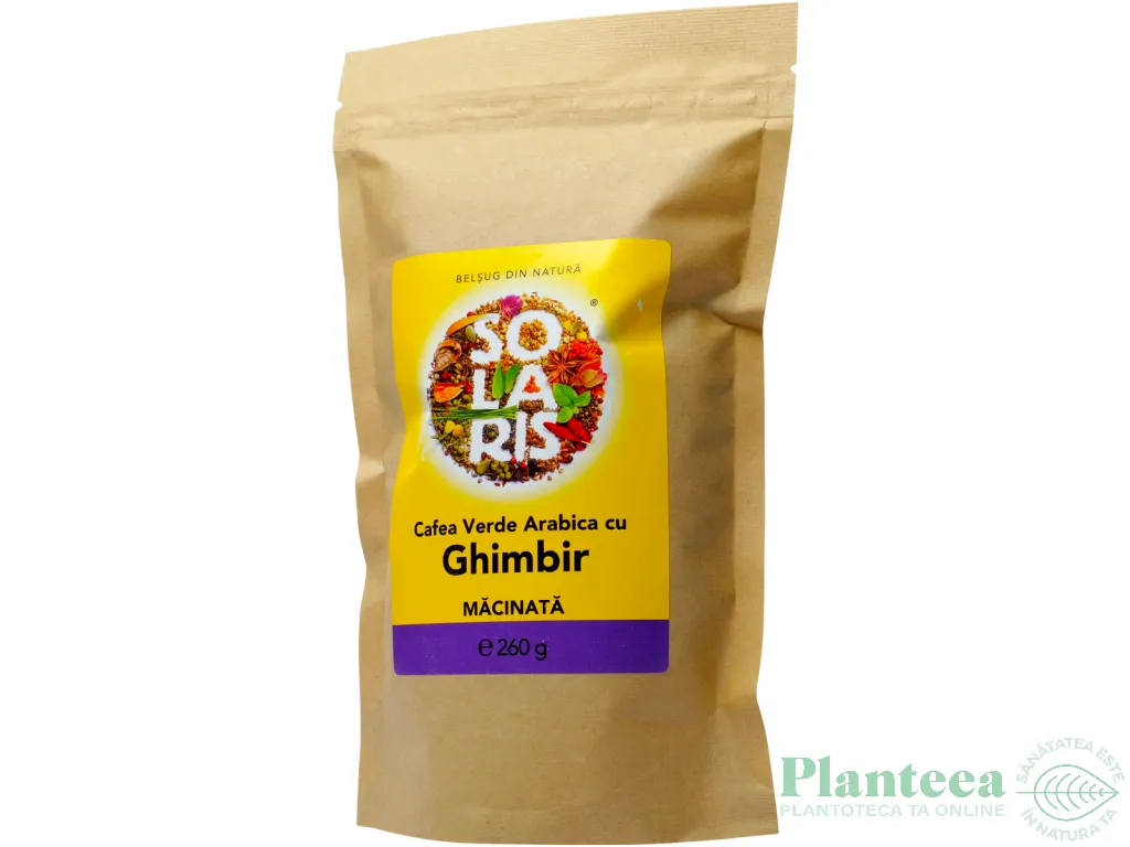 Cafea verde arabica macinata cu ghimbir 260g - SOLARIS