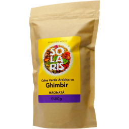 Cafea verde arabica macinata cu ghimbir 260g - SOLARIS