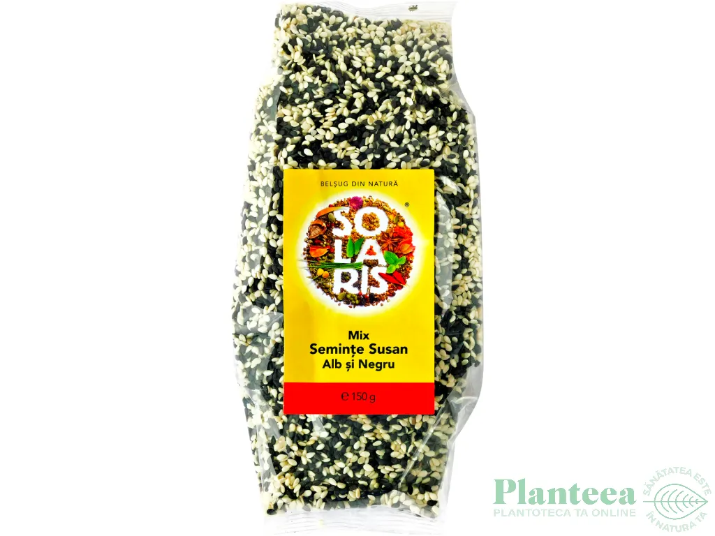 Seminte susan mix alb negru decorticat 150g - SOLARIS