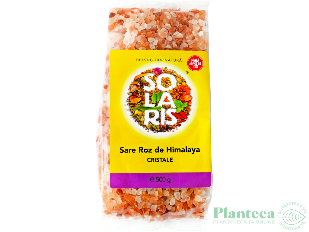 Sare roz cristale Himalaya 500g - SOLARIS