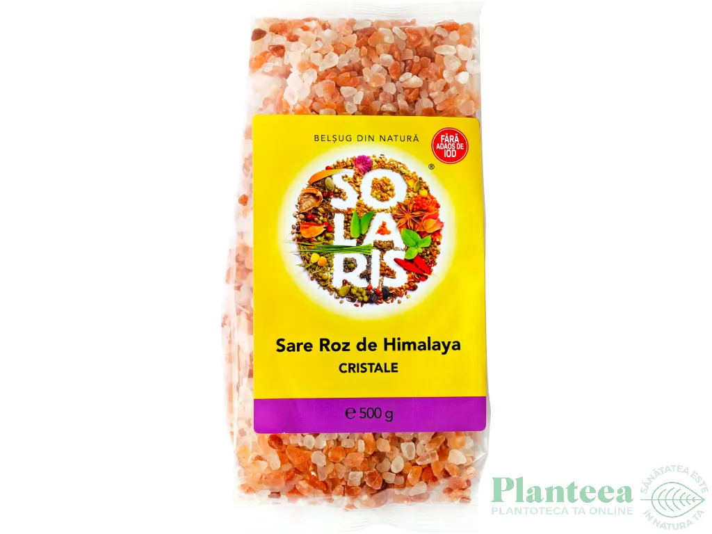 Sare roz cristale Himalaya 500g - SOLARIS