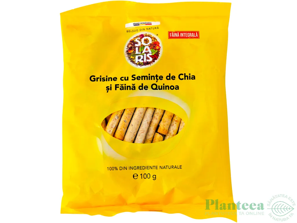 Grisine integrale seminte chia quinoa 100g - SOLARIS