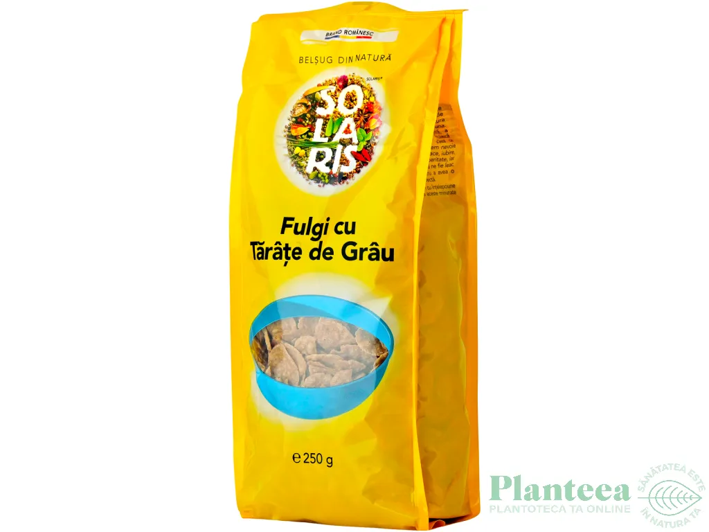 Fulgi cereale cu tarate grau 250g - SOLARIS