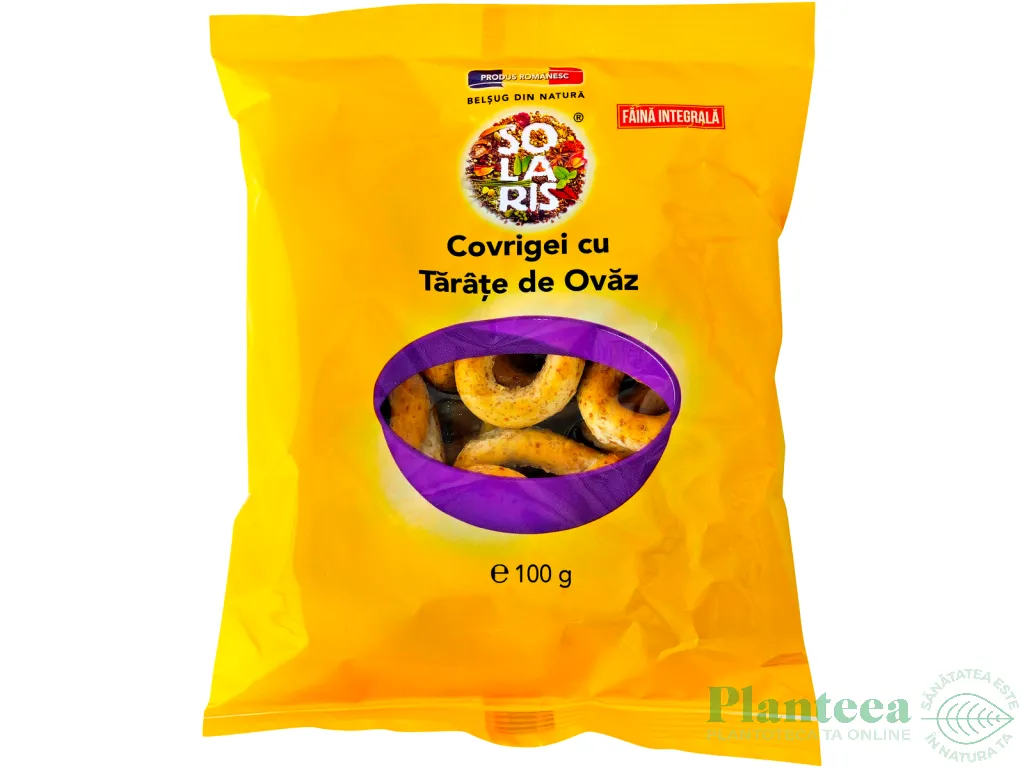 Covrigei integrali tarate ovaz 100g - SOLARIS