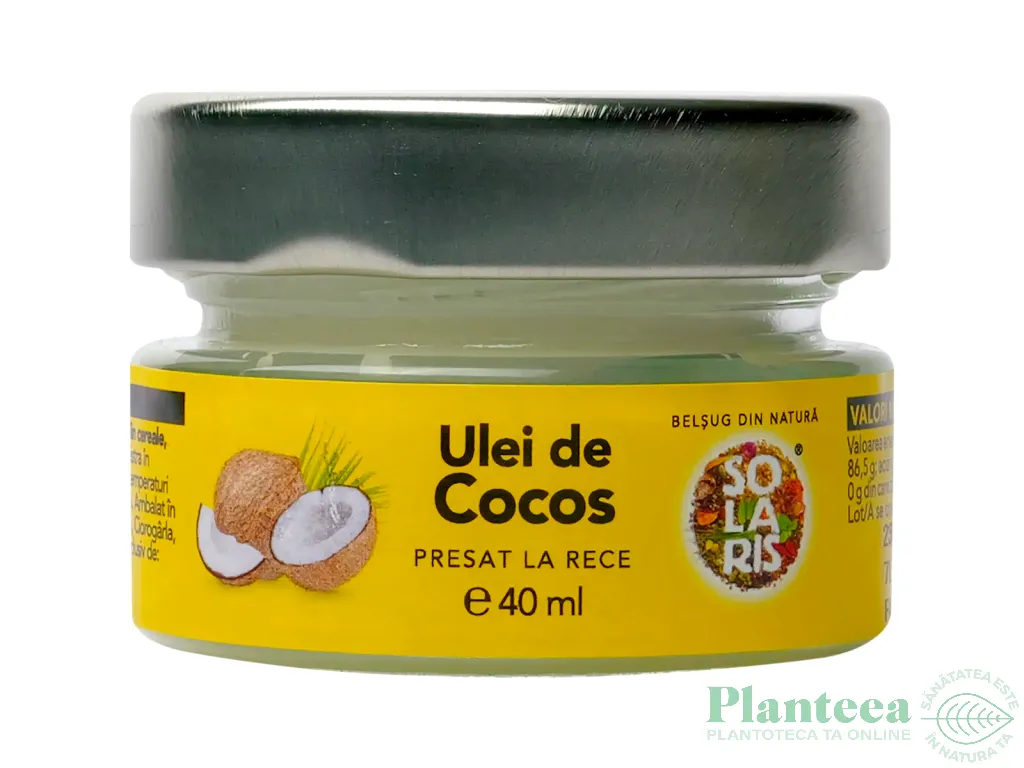 Ulei cocos presat rece 40ml - SOLARIS