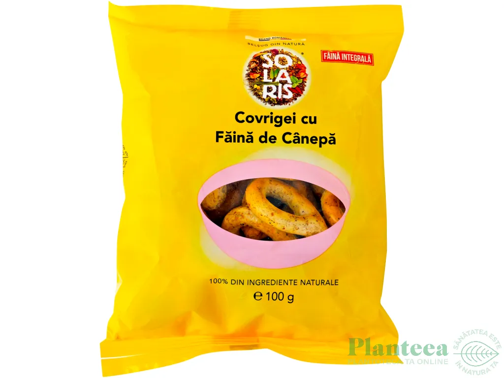 Covrigei integrali canepa 100g - SOLARIS