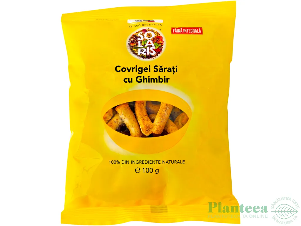 Covrigei integrali sarati ghimbir 100g - SOLARIS