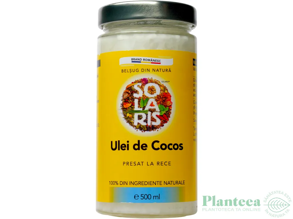 Ulei cocos presat rece 500ml - SOLARIS
