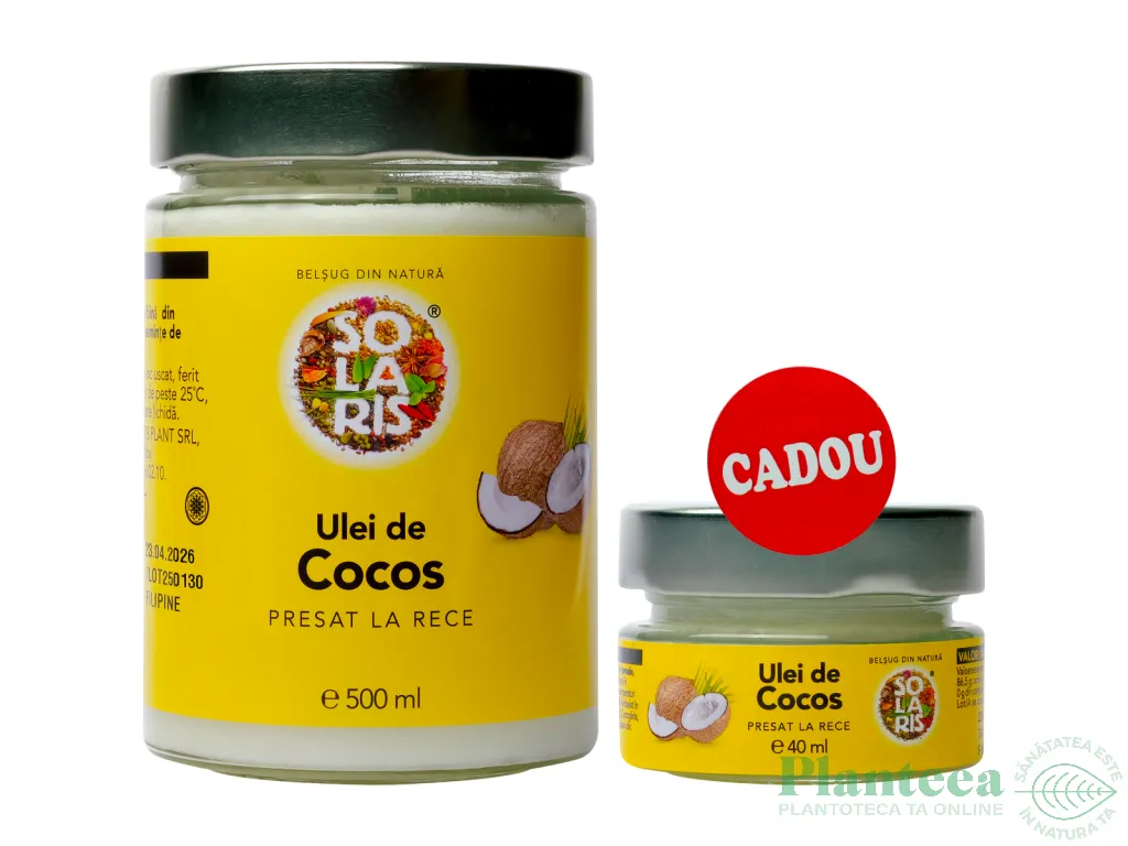 Pachet cadou Ulei cocos [500ml+40ml] 2b - SOLARIS