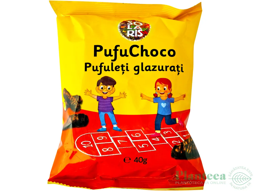 Pufuleti porumb glazurati cacao PufuChoco 40g - SOLARIS