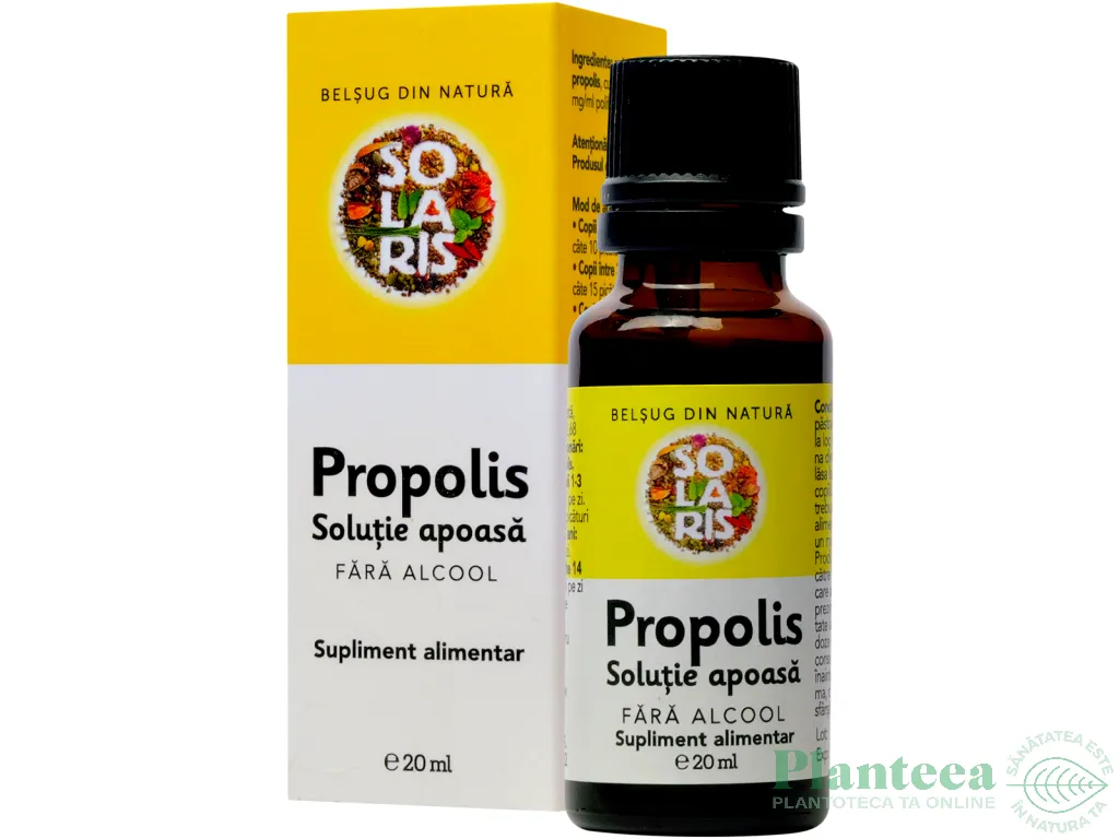 Solutie apoasa propolis 30,2% fara alcool 20ml - SOLARIS