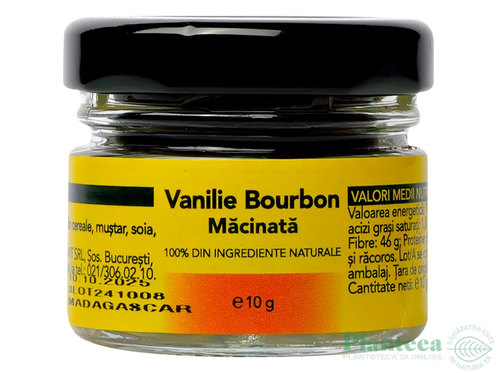 Condiment vanilie bourbon macinata 10g - SOLARIS