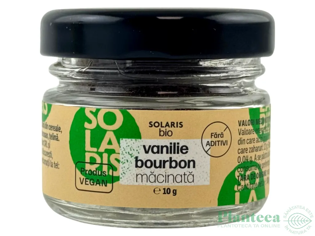 Condiment vanilie bourbon macinata eco 10g - SOLARIS