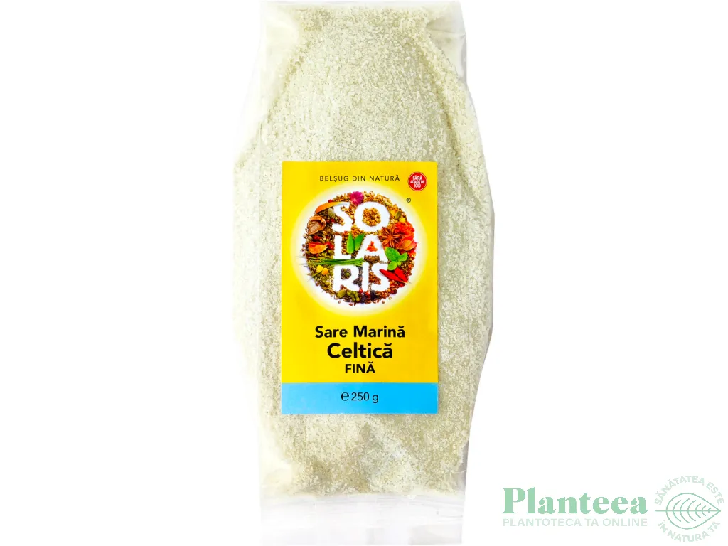 Sare mare fina celtica neiodata 250g - SOLARIS