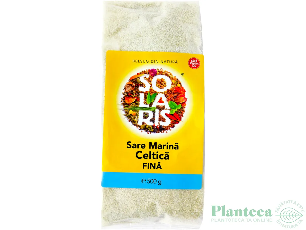 Sare mare fina celtica neiodata 500g - SOLARIS