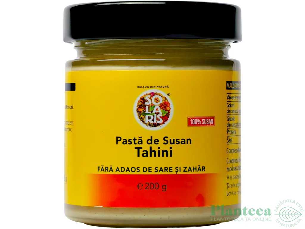 Pasta susan decojit Tahini 200g - SOLARIS