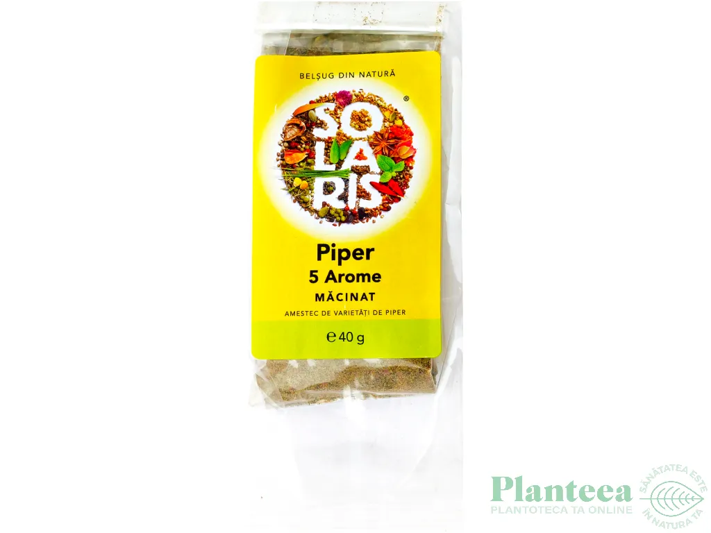 Condiment piper 5arome macinat 40g - SOLARIS